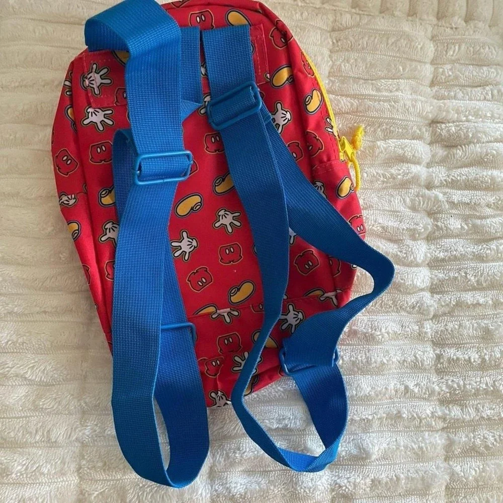Disney Mickey Mouse Kids‎ Backpack Blue & Red with Zippers